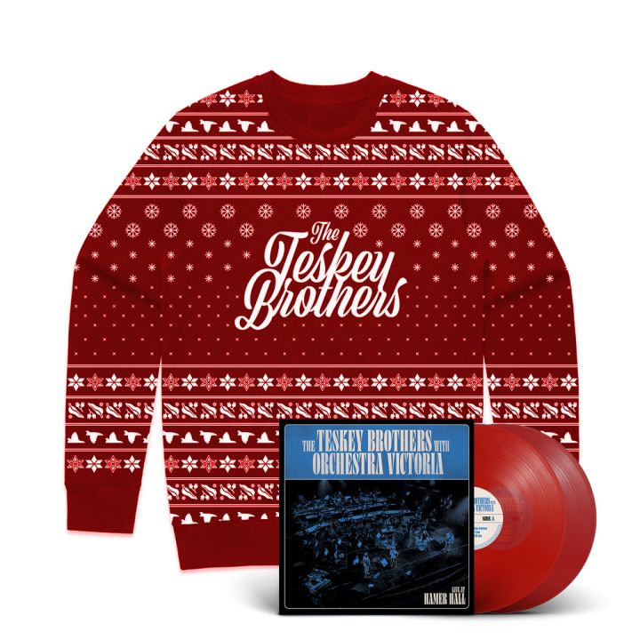 Red Xmas Sweater/The Teskey Brothers with Orchestra Victoria - Live at Hamer Hall 2LP Red Vinyl Bundle