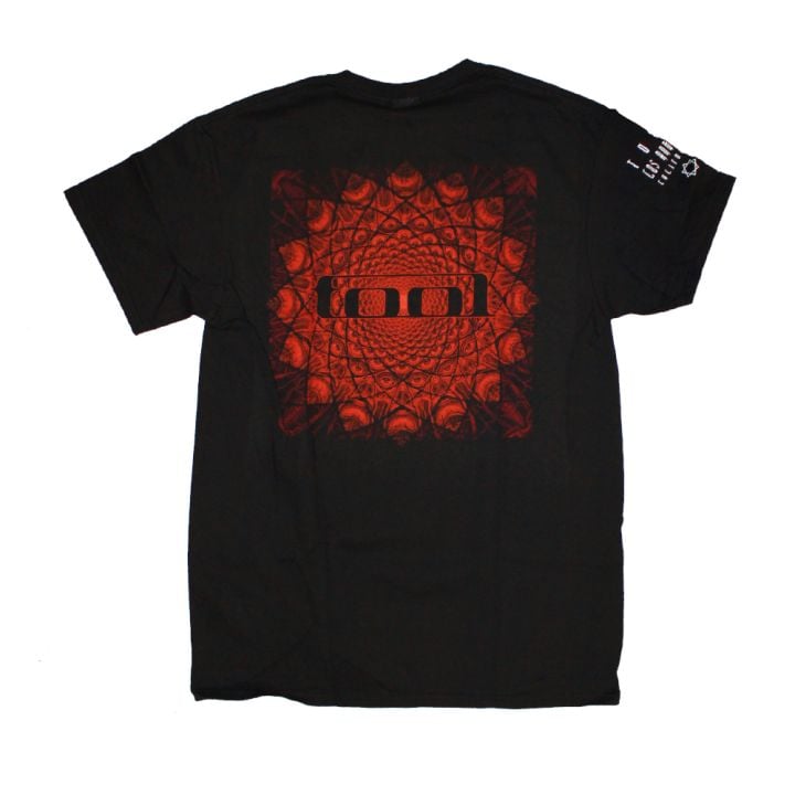 Red Pattern Tool Black Tshirt