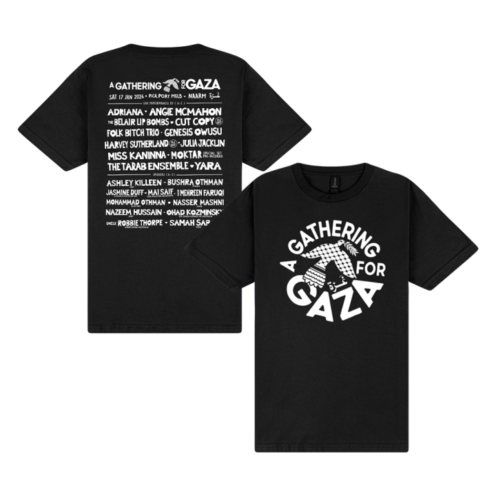 A Gathering For Gaza - Black Event Tshirt