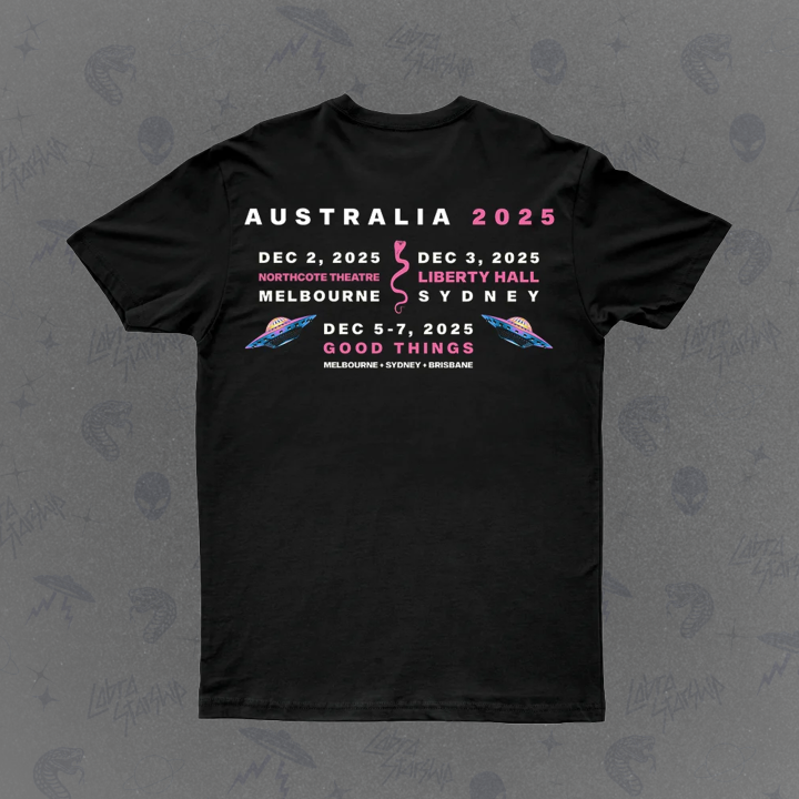 Australian Tour Black Tshirt