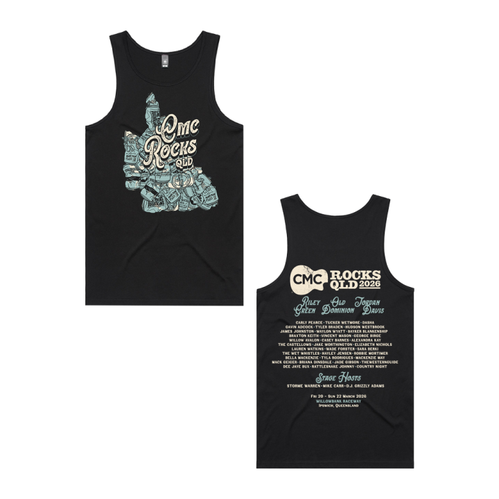 Beer Can Black Singlet
