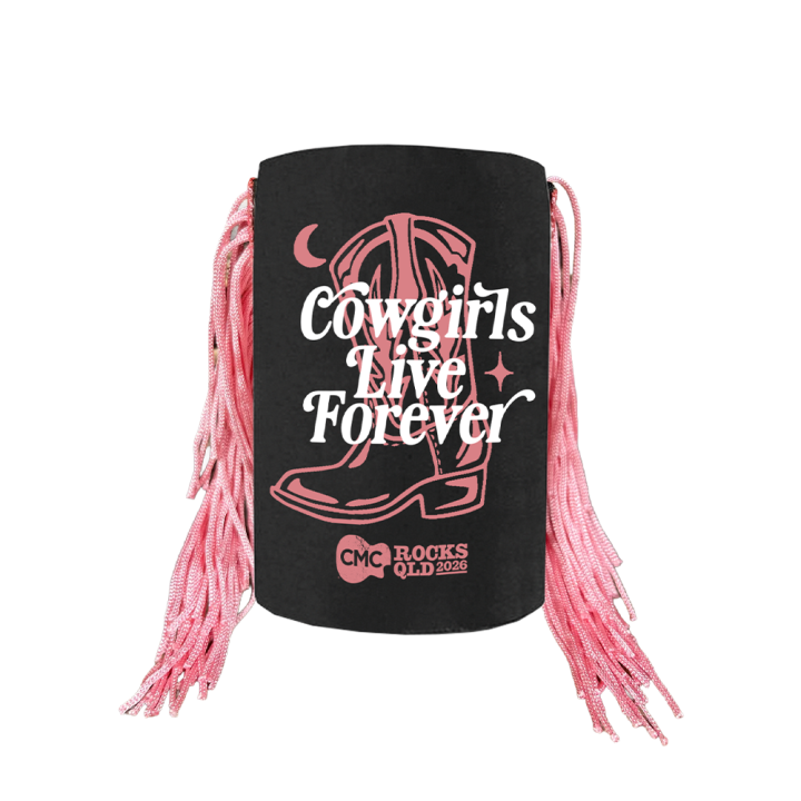 Cowgirls Live Forever Fringed Stubby