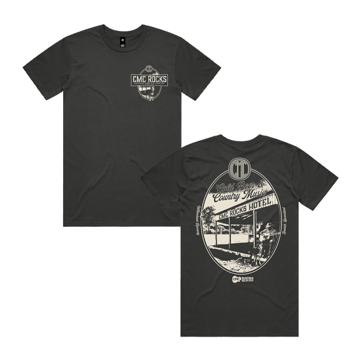 CMC Rocks Hotel Unisex Coal Tshirt
