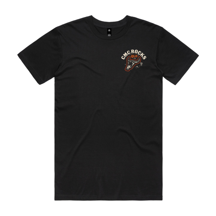 Cow Skull Sticker Unisex Black Tshirt