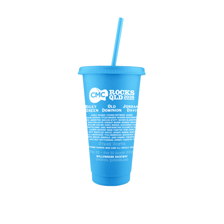 Crest Blue Line Up Cup w/ Straw