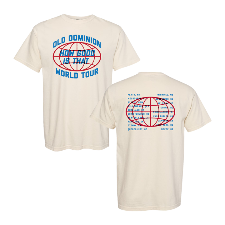 Globe Tour Ivory Tshirt