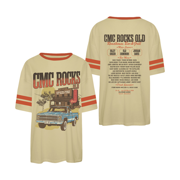 Roadhouse Oversize Yellow/Red Tshirt