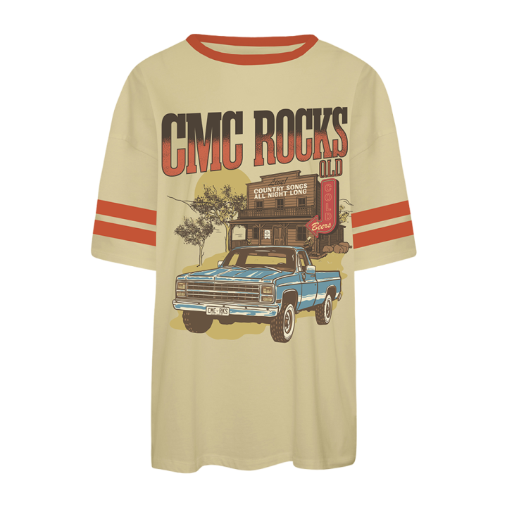 Roadhouse Oversize Yellow/Red Tshirt