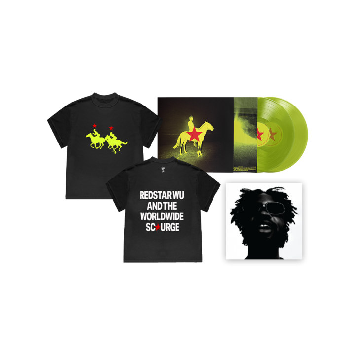 Redstar Wu &amp; The Worldwide Scourge - Transparent Fluoro Yellow Vinyl 2LP + Black Album Tshirt
