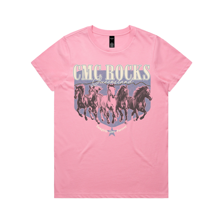 Wild Horses Ladies Pink Tshirt