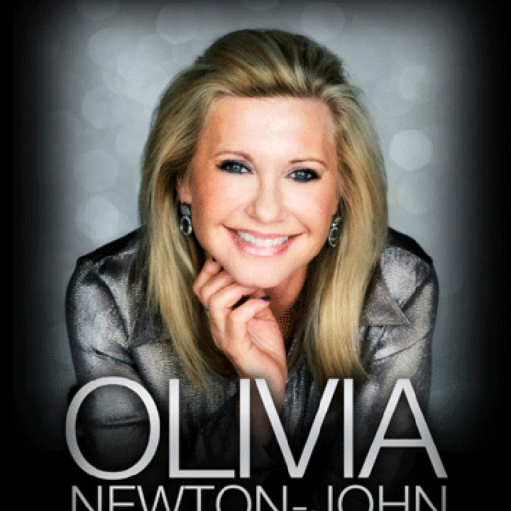 Olivia Newton-John Silver Logo Black Tshirt