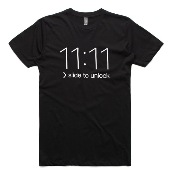Slide To Unlock Black Tshirt