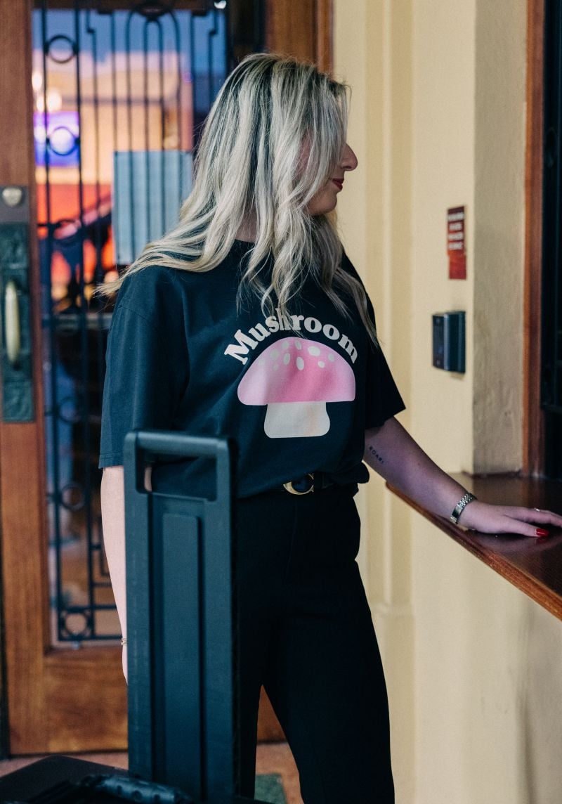 Exclusive Limited Edition Mushroom Logo Charcoal Tshirt