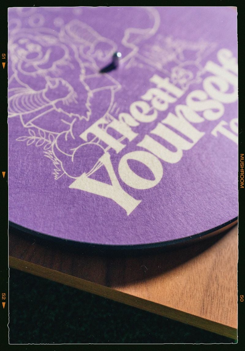Treat Yourself Slip Mat White &amp; Purple