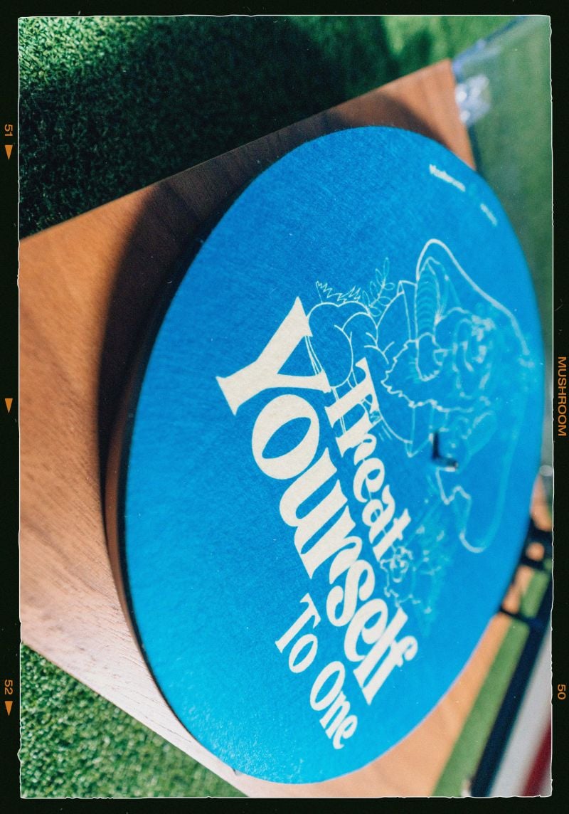 Treat Yourself Slip Mat Blue &amp; White