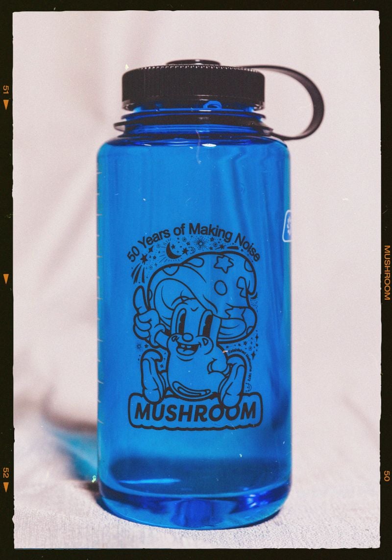 Magic Mushroom Nalgene Bottle Blue