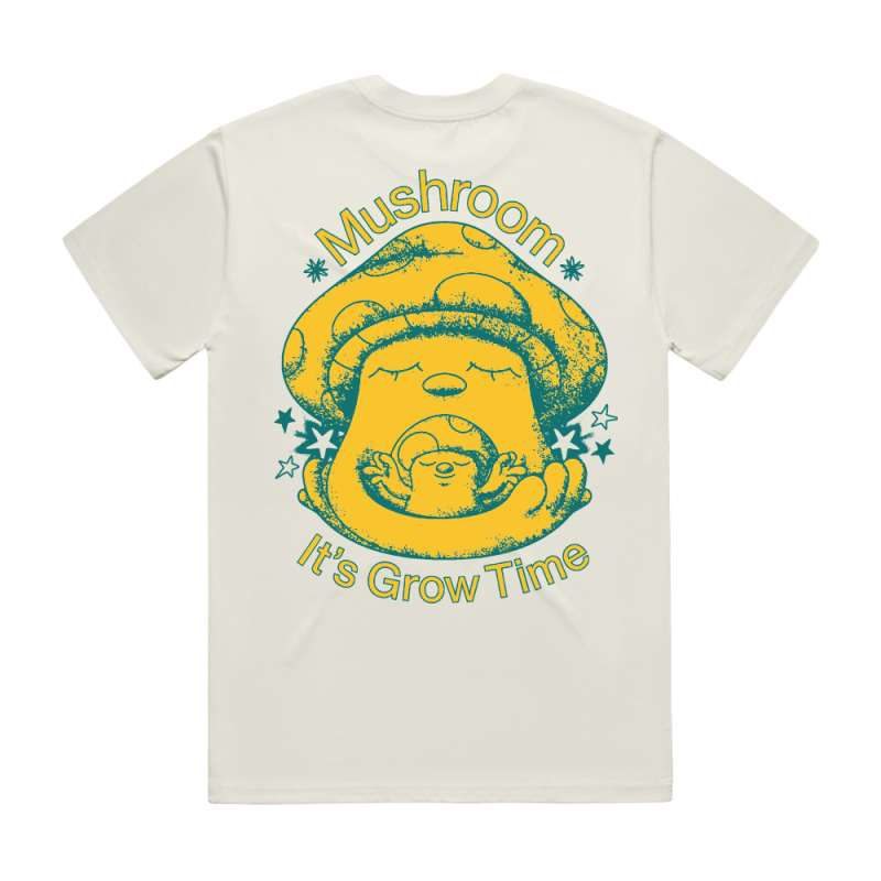 It's Grow Time Ecru Unisex Tshirt by Mushroom