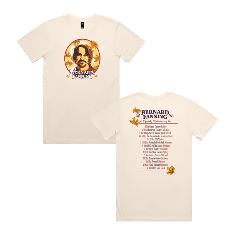 FACE TOUR ECRU TSHIRT by Bernard Fanning