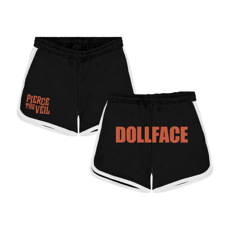 Dollface Black/White Run Shorts by Pierce the Veil