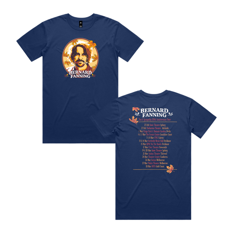 FACE TOUR COBALT TSHIRT by Bernard Fanning