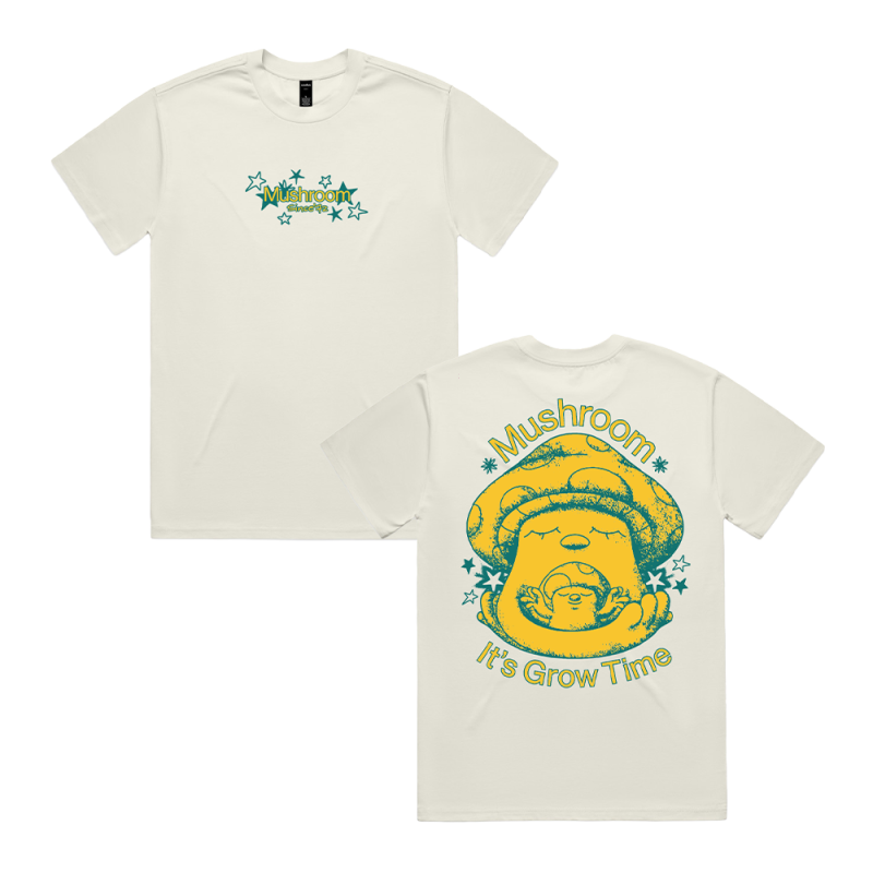It's Grow Time Ecru Unisex Tshirt by Mushroom