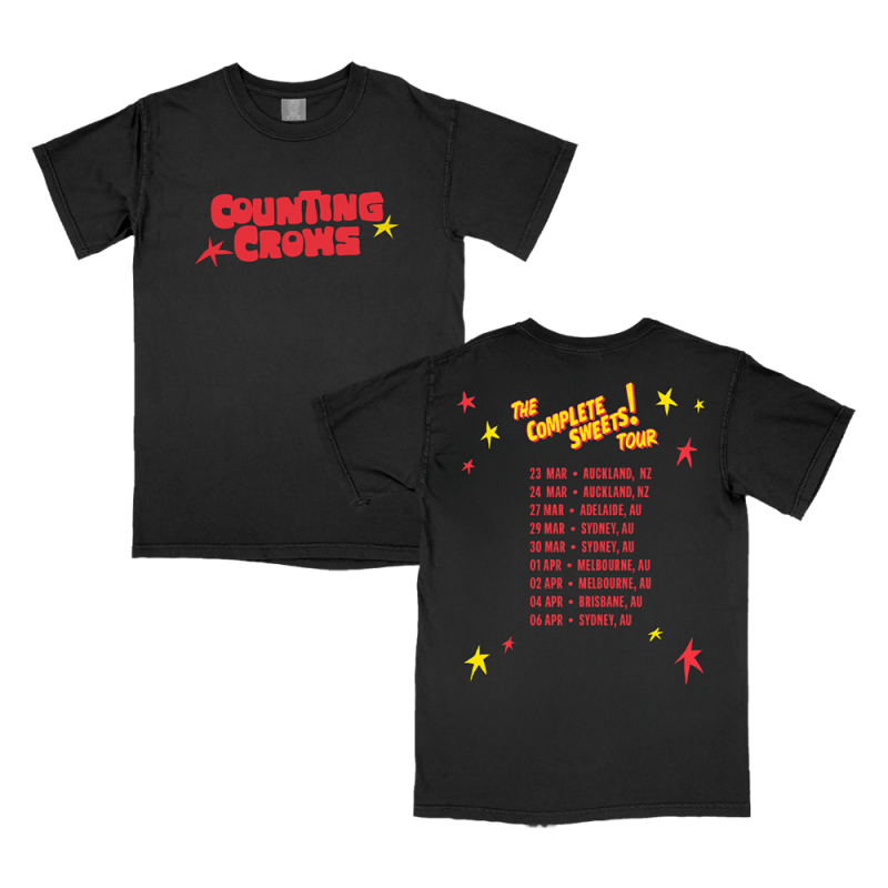AUS TOUR TEE BLACK TSHIRT by Counting Crows