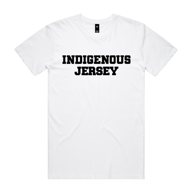 Indigenous Jersey White Tshirt by Briggs