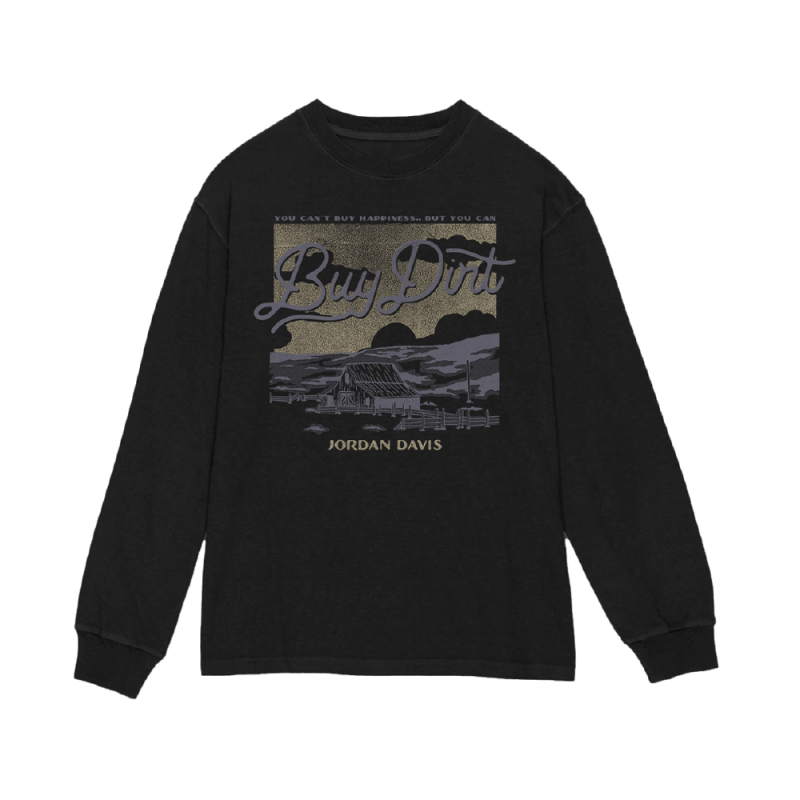 “Buy Dirt” Black Long Sleeve Shirt by Jordan Davis