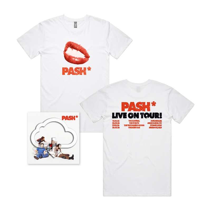 Pash Tour White Tshirt + EP Digital Download by PASH