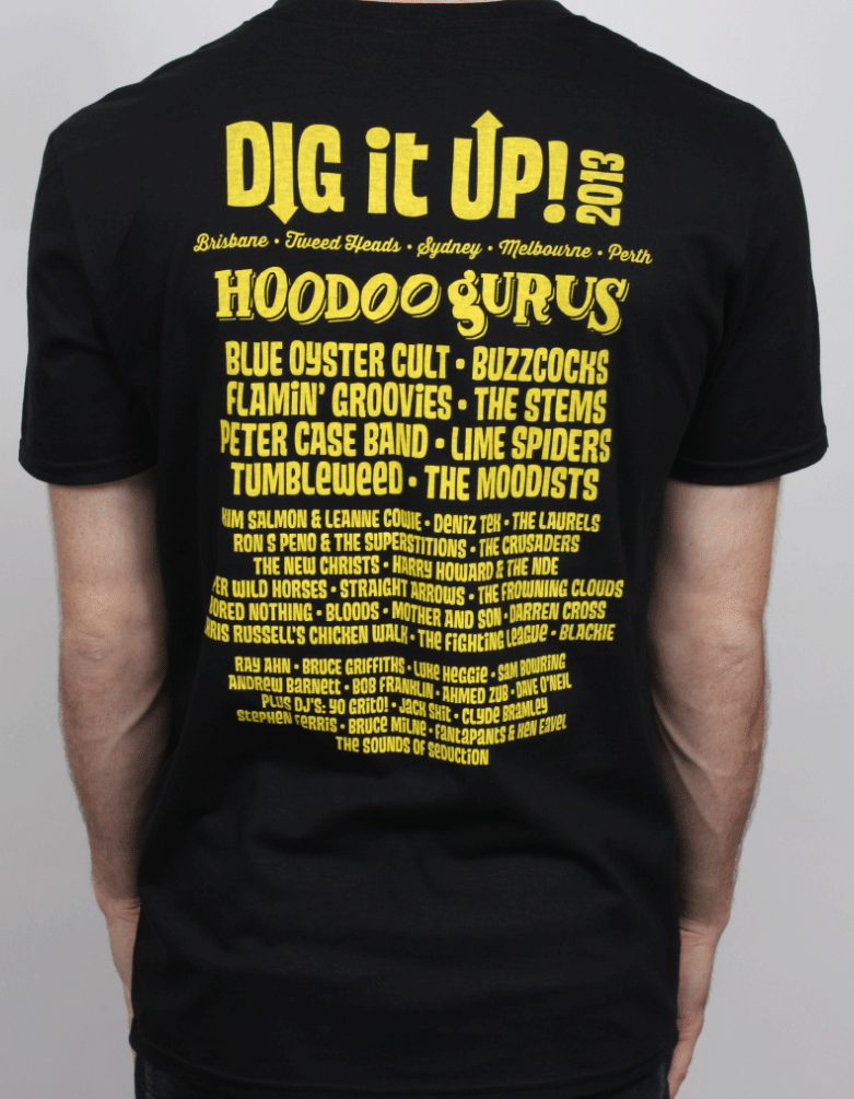 Dig It Up Sci Fi Black Tshirt 2013 by Hoodoo Gurus