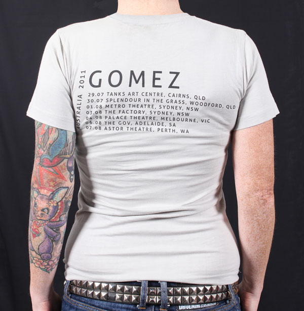 Grey Splash Tshirt Australian Tour 2011 by Gomez