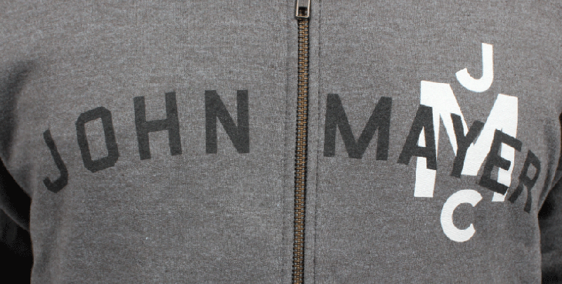 Monogram Tweed Zip Hoody  by John Mayer