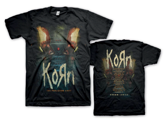 Cover Tour Black Tshirt by Korn
