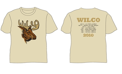 Moose Tan Tshirt 2010 Tour by Wilco