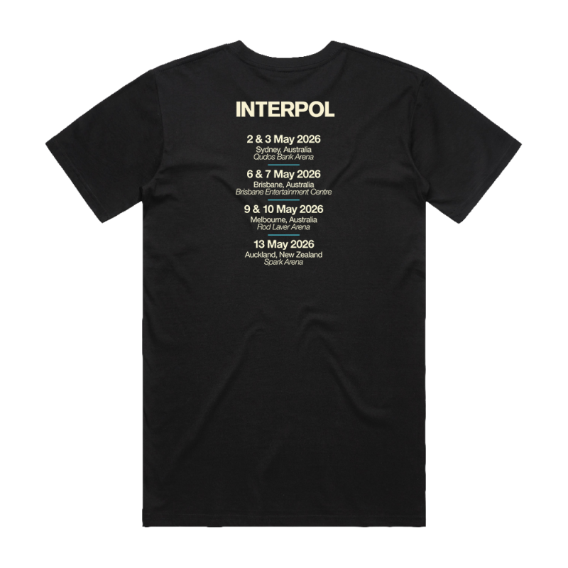Aus Tour Black Tshirt by Interpol