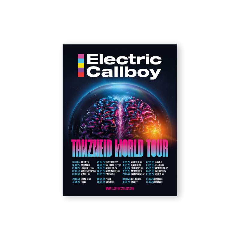 TANZNEID TOUR 2026 POSTER by Electric Callboy