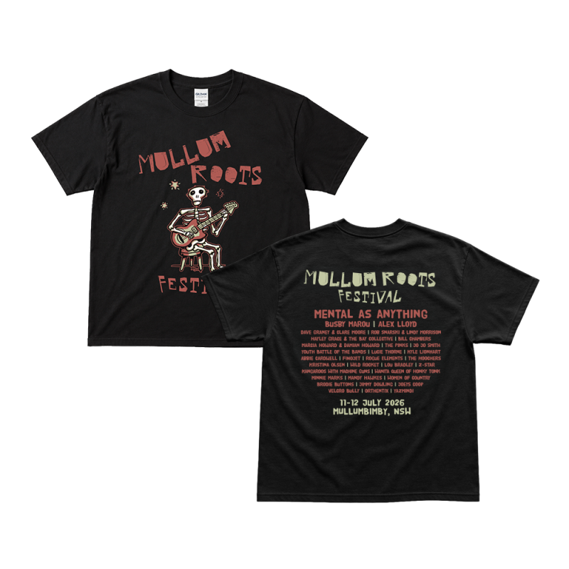 Event Black Tshirt by Mullum Roots Festival