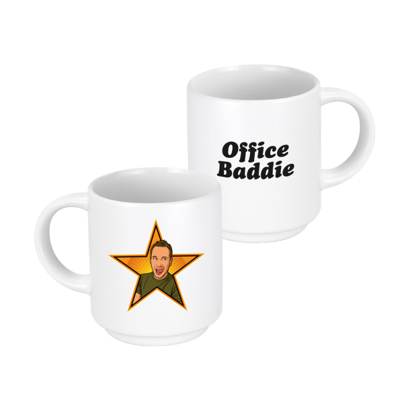 Office Baddie White Mug by Jake Howie