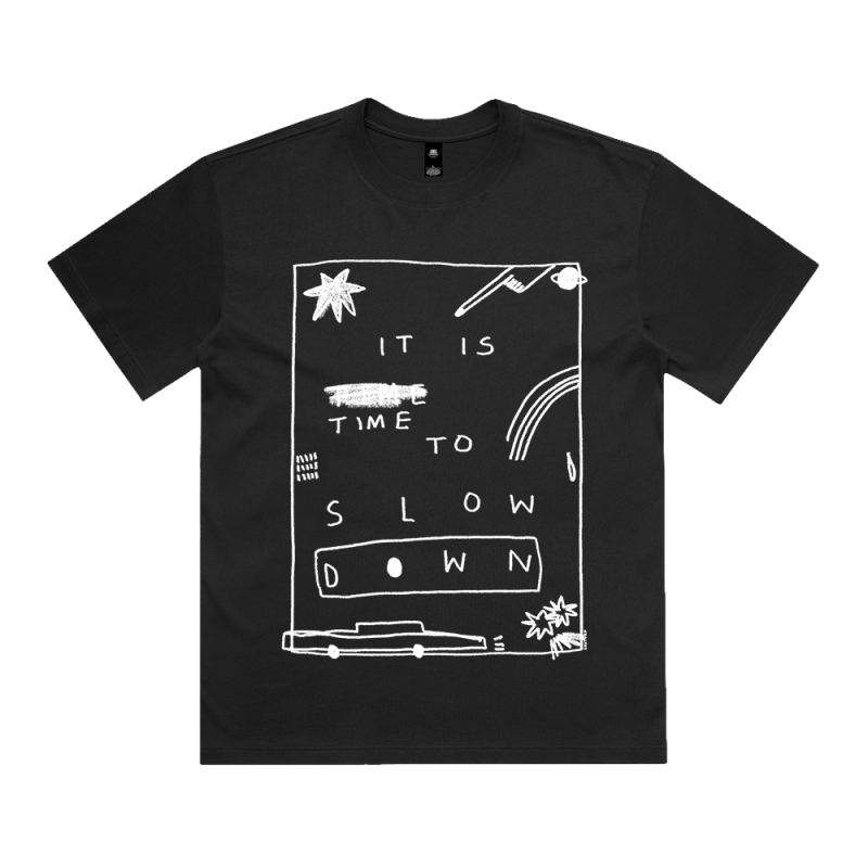 It's Time To Slow Down - Black Unisex Tshirt by SHUTURP