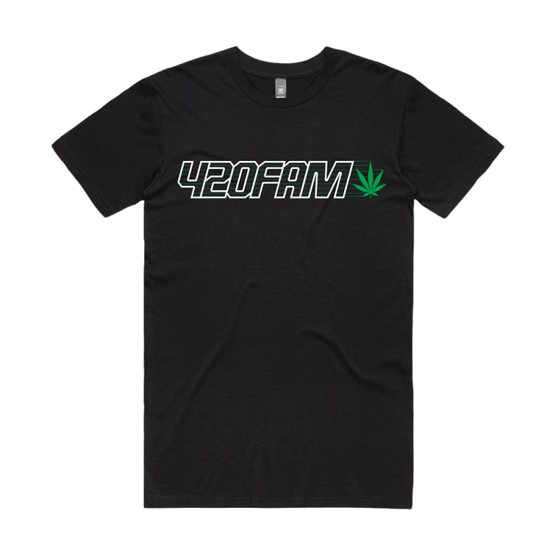 420 Fam Leaf Black Tshirt by ChillinIt