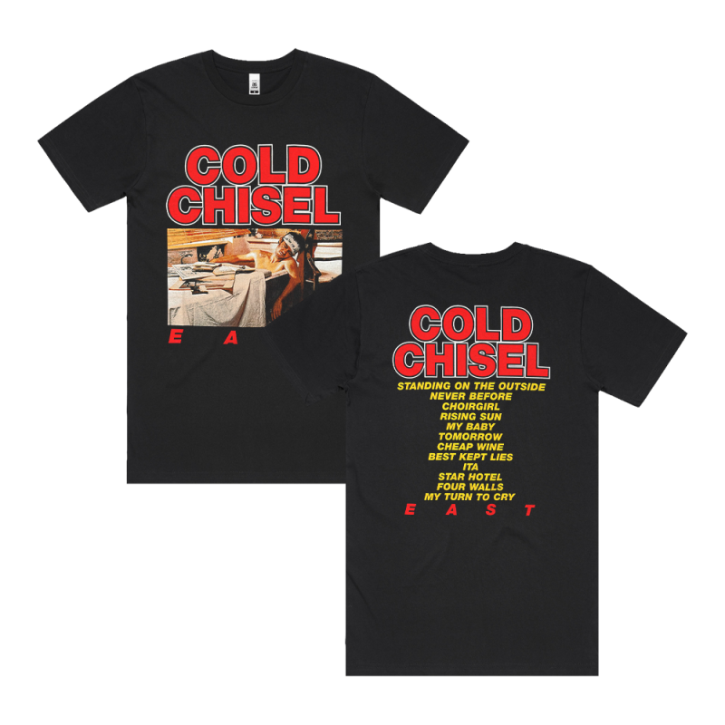 East Black Tshirt by Cold Chisel