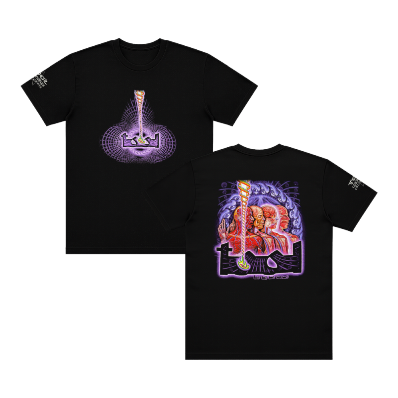 Dissection Purple Logo Black Tshirt by Tool