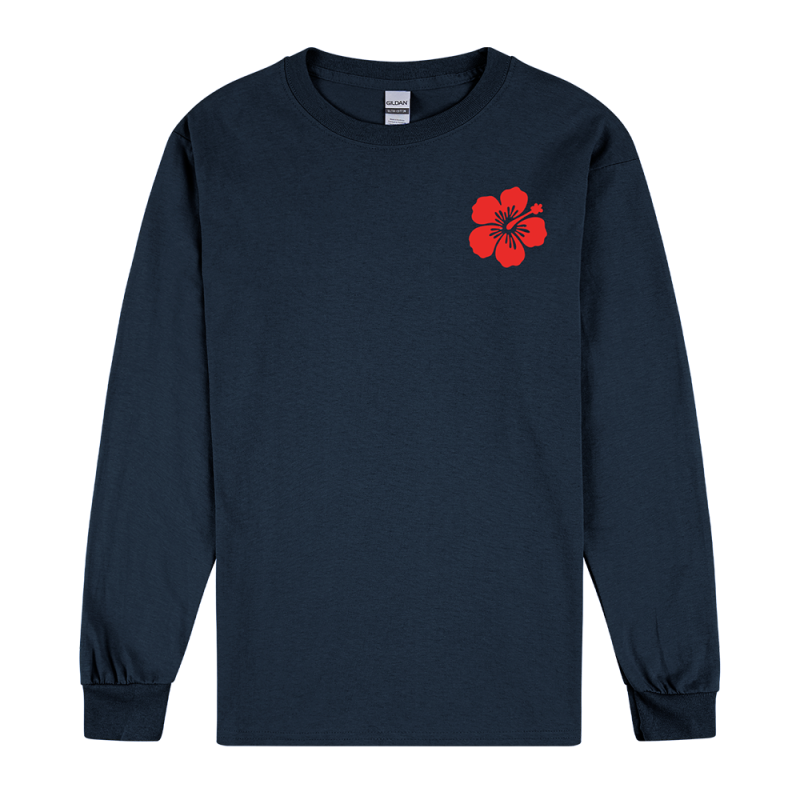 FLOWER NAVY LONGSLEEVE TEE by Fragrance Recordings
