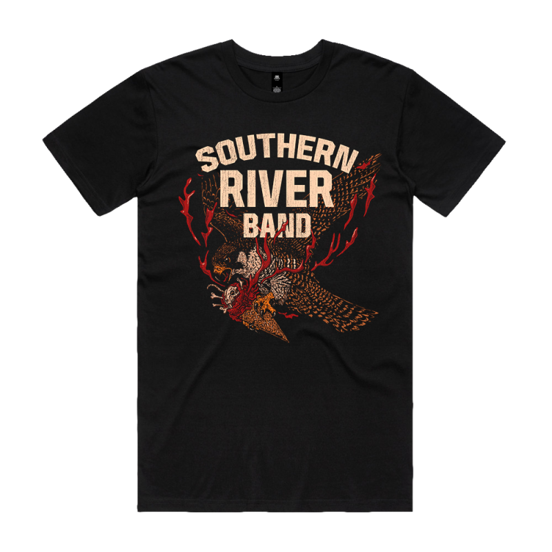 Falcon w/ Ice Cream Black Tshirt by The Southern River Band