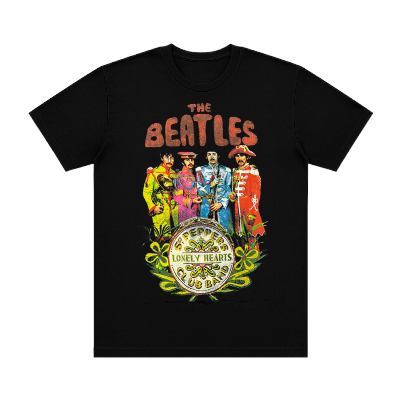 SGT PEPPER BLACK TSHIRT by The Beatles