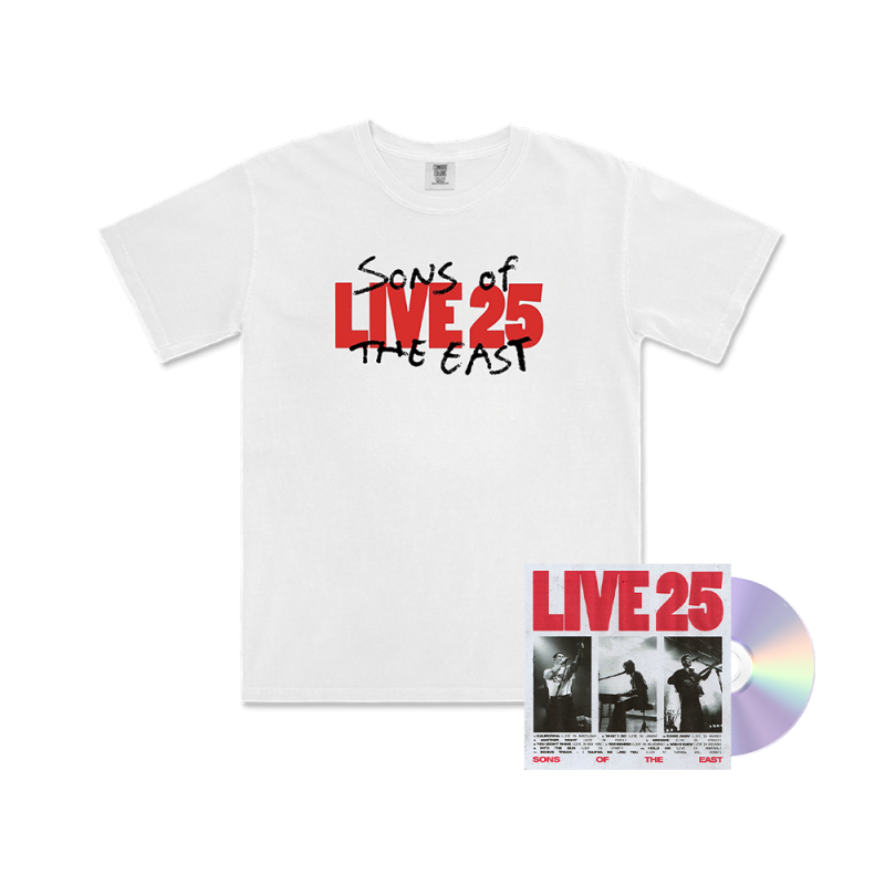 Live 25 CD + White Tshirt by Sons Of The East