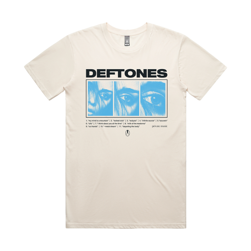 eye tracklist t-shirt by Deftones