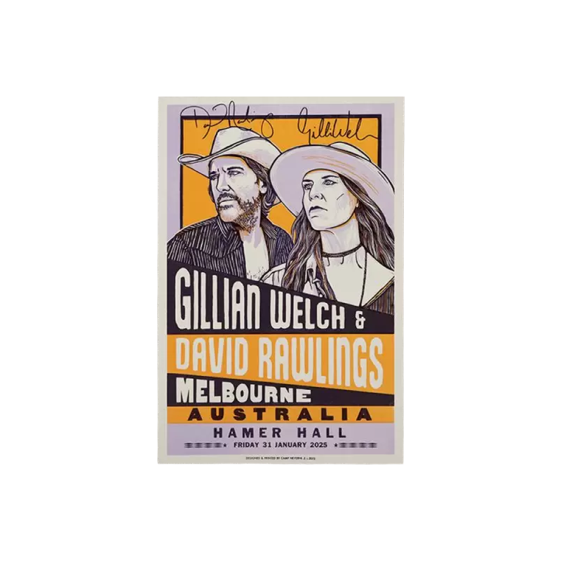 POSTER AUSTRALIAN TOUR- SIGNED COPIES by Gillian Welch & David Rawlings
