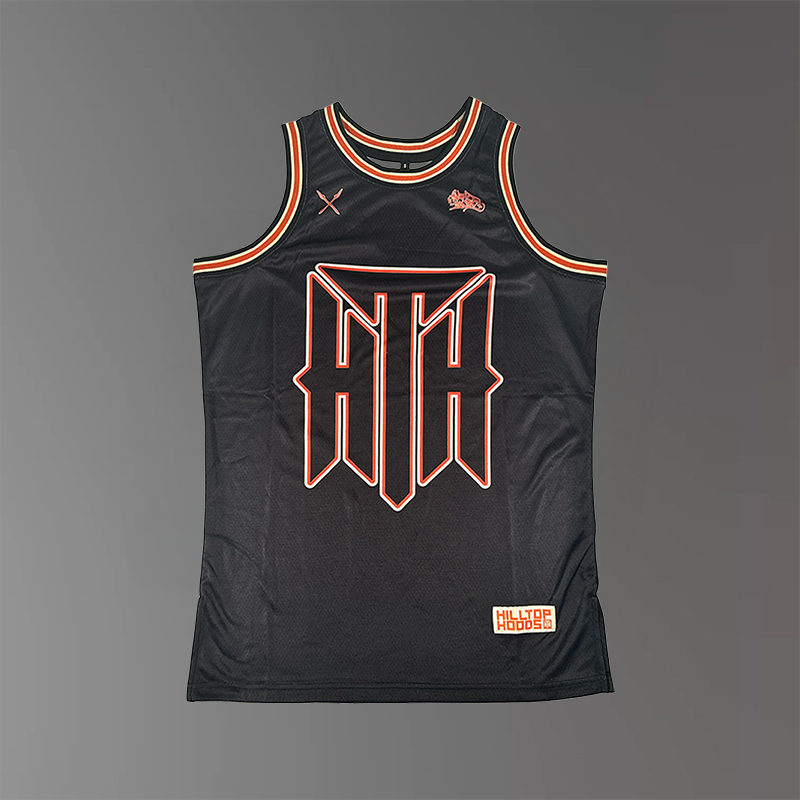 Black Basketball Jersey – Hoods ’25 by Hilltop Hoods