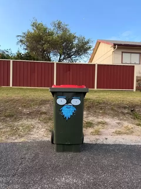 Mr Bin Sticker - Large by Sam Cotton
